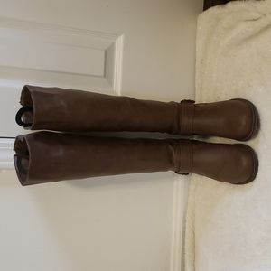 JustFab Zuri Tall Brown Boots